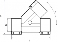 Branch pipe 45° (Complete with joints)