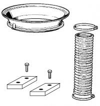 Bottom cone kit , 90 l,  incl extension hose 