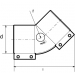 Bend 45° (complete with joints)