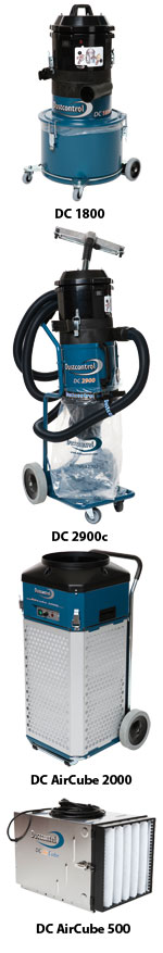 Mobile dust extractors and Air Cleaners from Dustcontrol