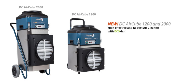 Dustcontrol new air cleaners AriCube 1200 and 2000