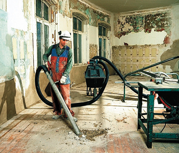 Mobile pre-separator from Dustcontrol - wheelbarrow