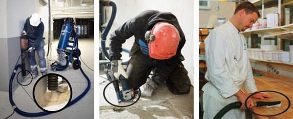 Dustcontrol accessories and suction casings